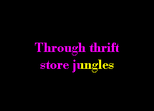 Through thrift

store jungles