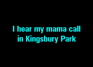 I hear my mama call

in Kingsbury Park