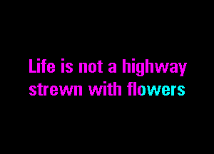 Life is not a highway

strewn with flowers