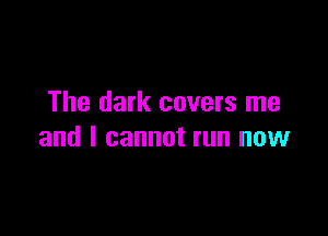 The dark covers me

and I cannot run now
