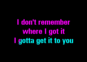 I don't remember

where I got it
I gotta get it to you