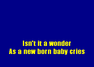 Isn't it a wonder
As a new horn balm cries