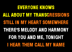 EVERTOHECEEEB
ALL ABOUT-Tnnuscnessmus
STILLUD- HEAHTEEEEEIHEBE

THERE'S MELODY 511E HARMONY
HDB-ELEJDEEE, TONIGHT
0613333 THEM GEE-EEJIE
