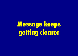 Message keeps

gelling dearer