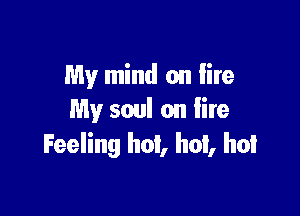 My mind on lire

My soul on lire
Feeling hot, hot, hot