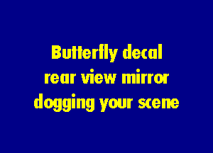 Bulierlly decal

rear view mirror
dogging your srene