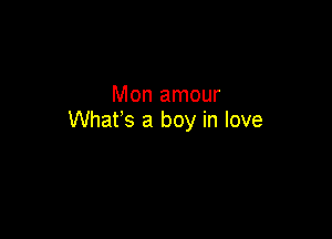 Mon amour

Whafs a boy in love