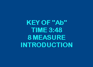 KEY OF Ab
TIME 3148

8 MEASURE
INTRODUCTION