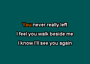 You never really left

lfeel you walk beside me

lknow PII see you again