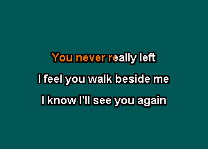 You never really left

lfeel you walk beside me

lknow PII see you again