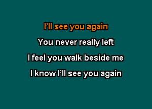 Pll see you again
You never really left

lfeel you walk beside me

lknow PII see you again