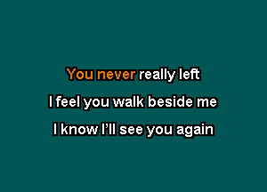 You never really left

lfeel you walk beside me

lknow PII see you again