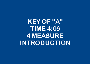 KEY OF A
TIME 4z09

4MEASURE
INTRODUCTION