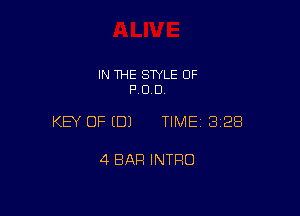 IN THE SWLE OF
PUD

KEY OF (B) TIME 3128

4 BAR INTRO