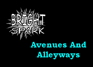 Avenues And
Alleyways