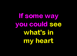 If some way
you could see

what's in
my heart