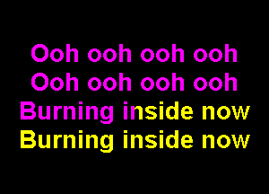 Ooh ooh ooh ooh
Ooh ooh ooh ooh

Burning inside now
Burning inside now