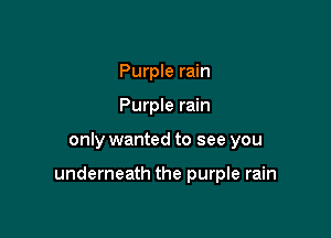 Purple rain
Purple rain

only wanted to see you

underneath the purple rain