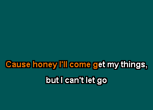 Cause honey I'll come get my things,

butl can't let go