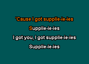 'CauselgotsuppHeJeJes

SuppHeJeJes

lgotyou,lgotsuppne4e4es

SuppHeJeJes