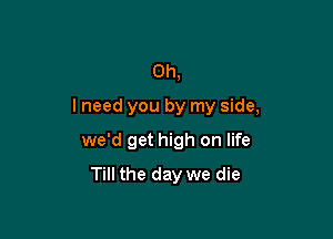 0h,

lneed you by my side,

we'd get high on life
Till the day we die