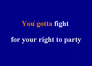 me gotta fight

for your right to party