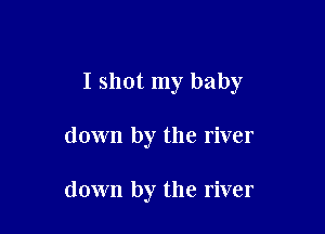 I shot my baby

down by the river

down by the river