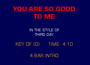 IN THE STYLE OF
THIRD DAY

KEY OF (E31 TIME 4'10

4 BAR INTRO