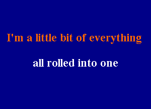 I'm a little bit of everything

all rolled into one