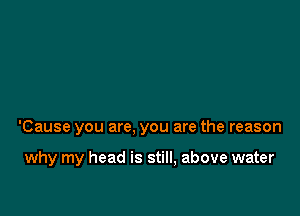 'Cause you are, you are the reason

why my head is still, above water