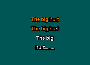 The big hurt
The big hurt

The big
hurt ........