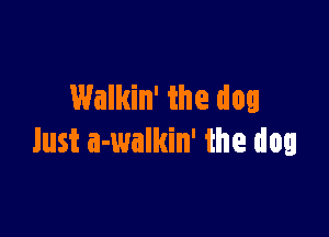 Walkin' the dog

Just a-walkin' the dog