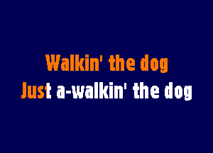 Walkin' the dog

Just a-walkin' the dog