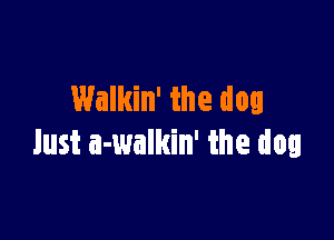 Walkin' the dog

Just a-walkin' the dog