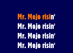 Mr. Hoio risin'

W. Main risin'
Mr. Noio risin'
Mr. Nojo risin'