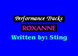 ?egtormarwe Tracks

Written by Sting