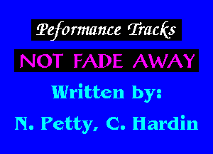 ?qfo nuance Tracks

Written by
N. Petty. C. Hardin