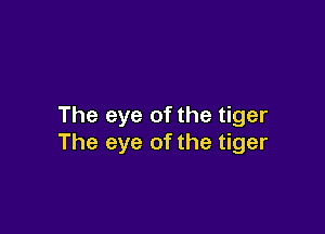 The eye of the tiger

The eye of the tiger