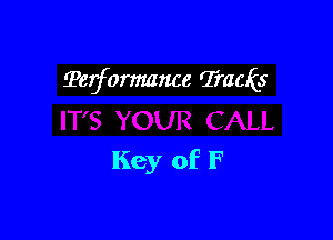 Terformame TracKs

Key of F