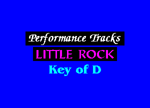 Terformance Tracks

Key of D