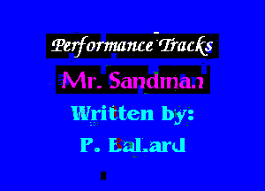 Terformancef'fracKs

Written by
P. LuLard