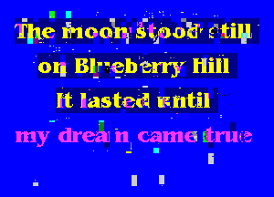 The 916051, gtooH 51mg
0111 Blrveberry Hill
It lasted Entil

my drea1 n came (true
a
a ll ll