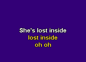 She's lost inside

lost inside
oh oh