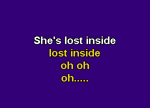 She's lost inside
lost inside

oh oh
oh .....