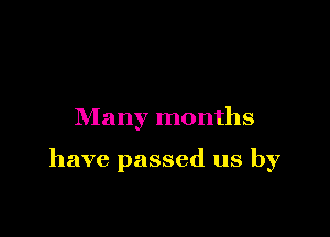 Many months

have passed us by