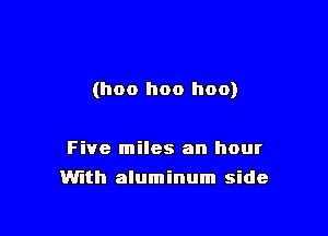 (hoo hoo hoo)

Five miles an hour
With aluminum side