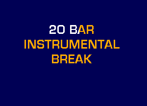 20 BAR
INSTRUMENTAL

BREAK