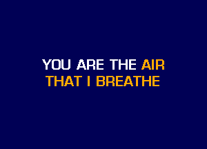 YOU ARE THE AIR

THAT I BREATHE