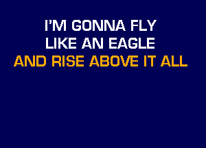 I'M GONNA FLY
LIKE AN EAGLE
AND RISE ABOVE IT ALL