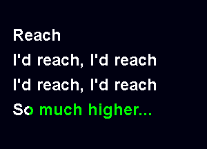 Reach
I'd reach, I'd reach

Pdteach,rdreach
Sornuchl gheL